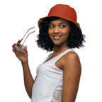 Nubian(Red-Rust) Reversible bucket hat (6 Colors Available) - Conscious Apparel Store