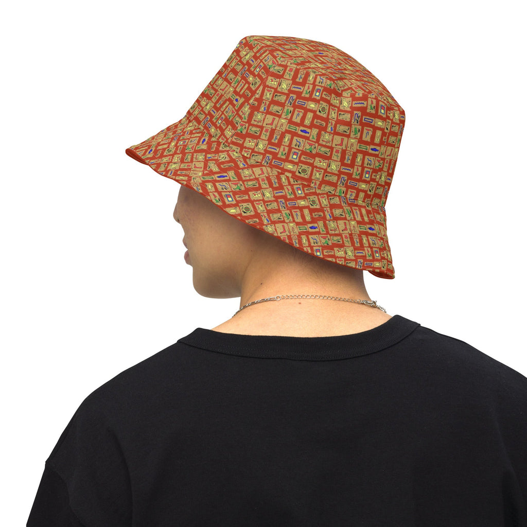 Nubian(Red-Rust) Reversible bucket hat (6 Colors Available) - Conscious Apparel Store