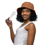 Nubian(Red-Rust) Reversible bucket hat (6 Colors Available) - Conscious Apparel Store