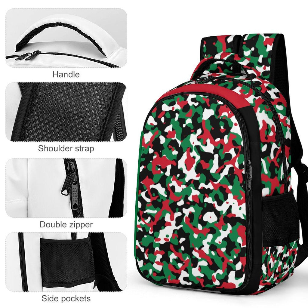 Palestine Flag Camo Casual Backpack - Conscious Apparel Store