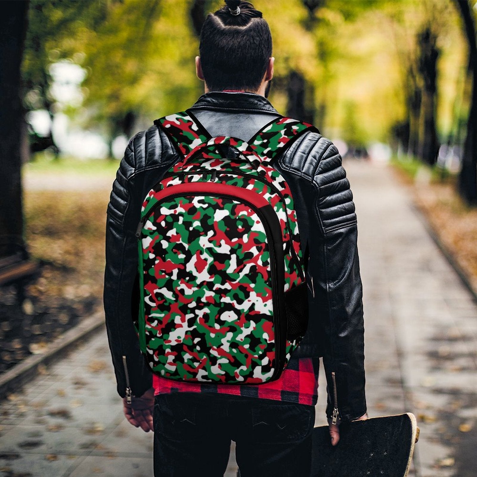 Palestine Flag Camo Casual Backpack - Conscious Apparel Store