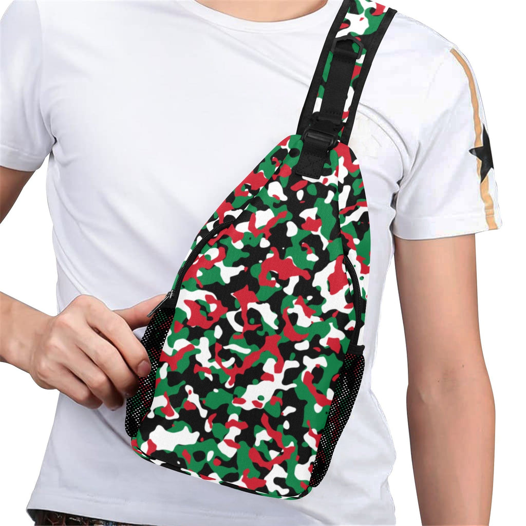 Palestine Flag Camo Casual Chest Bag - Conscious Apparel Store