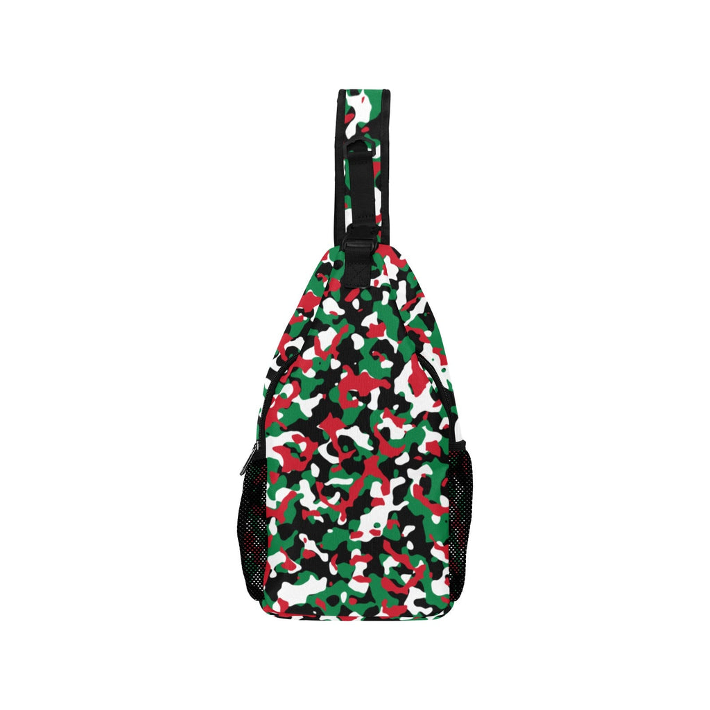 Palestine Flag Camo Casual Chest Bag - Conscious Apparel Store