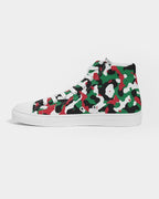 Palestine Flag Camo Men's Hightop Canvas Shoe - Conscious Apparel Store