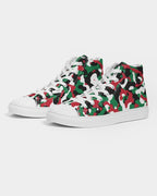 Palestine Flag Camo Men's Hightop Canvas Shoe - Conscious Apparel Store