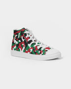 Palestine Flag Camo Men's Hightop Canvas Shoe - Conscious Apparel Store
