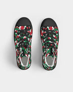Palestine Flag Camo Men's Hightop Canvas Shoe - Black - Conscious Apparel Store