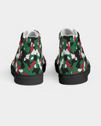 Palestine Flag Camo Men's Hightop Canvas Shoe - Black - Conscious Apparel Store