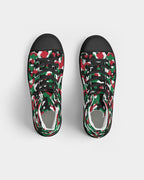 Palestine Flag Camo Men's Hightop Canvas Shoe - Black - Conscious Apparel Store