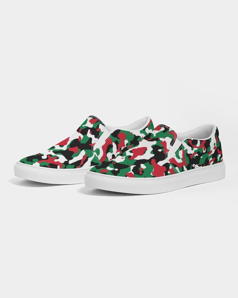 Palestine Flag Camo Men's Slip-On Canvas Shoe - Conscious Apparel Store