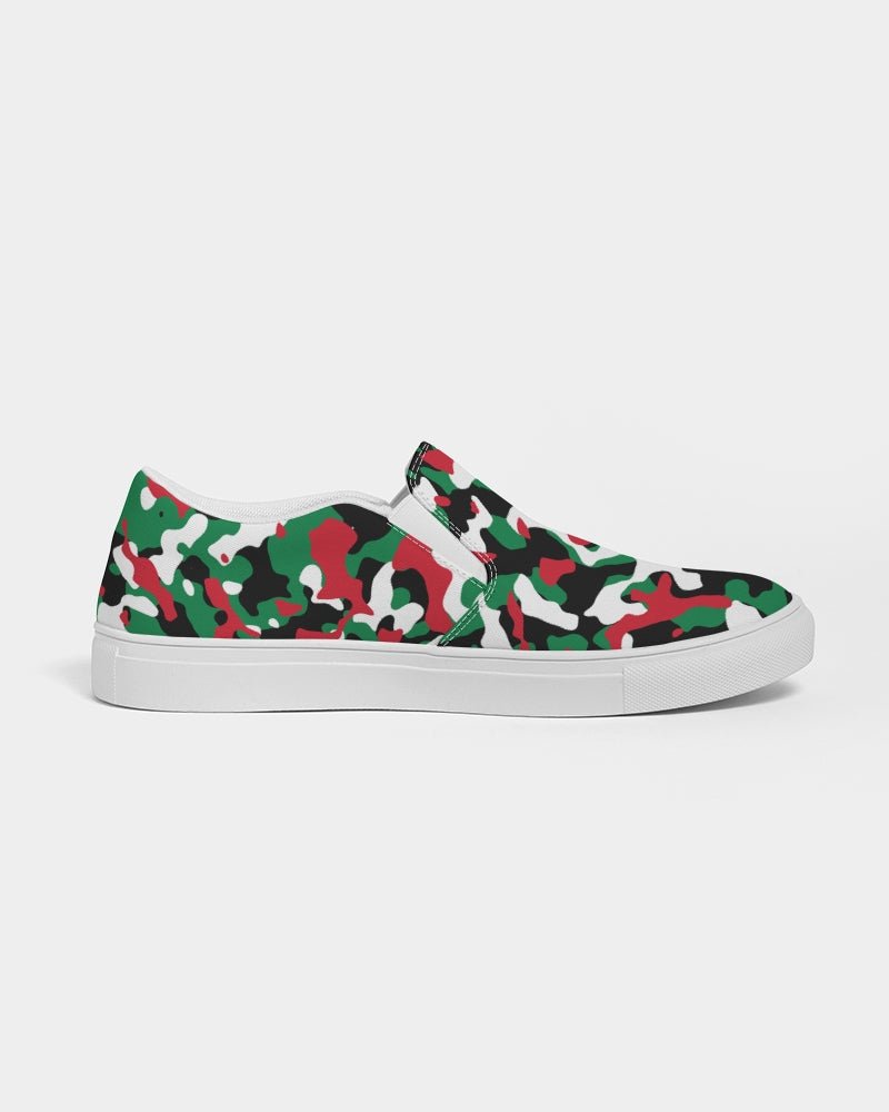 Palestine Flag Camo Men's Slip - On Canvas Shoe - Conscious Apparel Store
