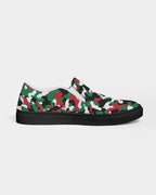 Palestine Flag Camo Men's Slip-On Canvas Shoe - Black - Conscious Apparel Store