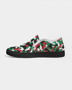 Palestine Flag Camo Men's Slip - On Canvas Shoe - Black - Conscious Apparel Store