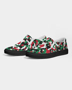 Palestine Flag Camo Men's Slip-On Canvas Shoe - Black - Conscious Apparel Store