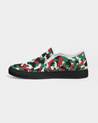 Palestine Flag Camo Men's Slip-On Canvas Shoe - Black - Conscious Apparel Store