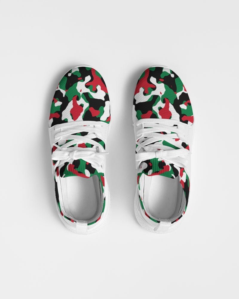 Palestine Flag Camo Men's Two-Tone Sneaker - Conscious Apparel Store