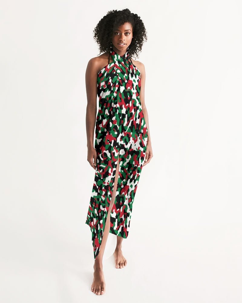 Palestine Flag Camo Swim Cover Up - Conscious Apparel Store