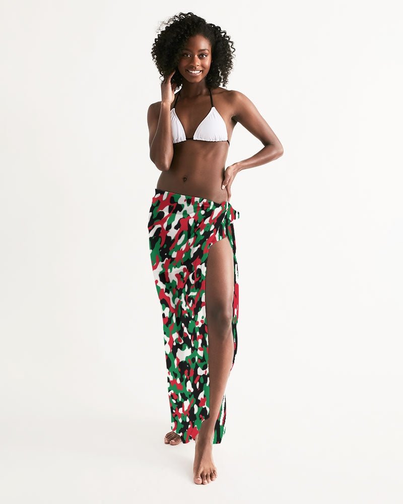 Palestine Flag Camo Swim Cover Up - Conscious Apparel Store