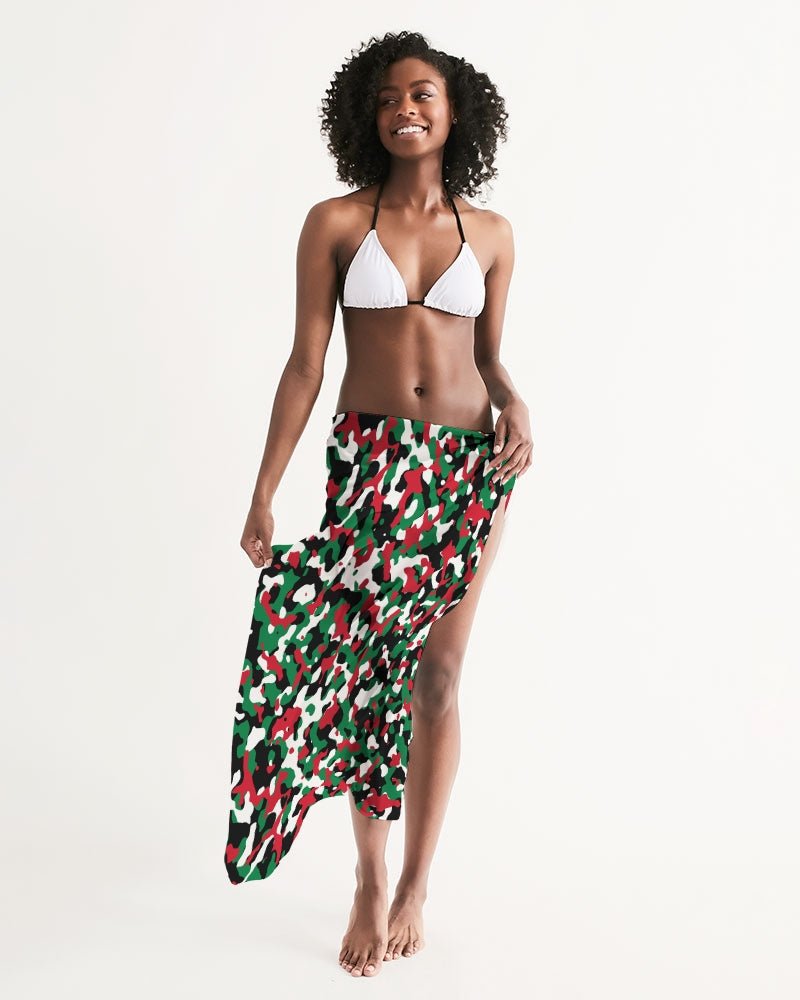 Palestine Flag Camo Swim Cover Up - Conscious Apparel Store