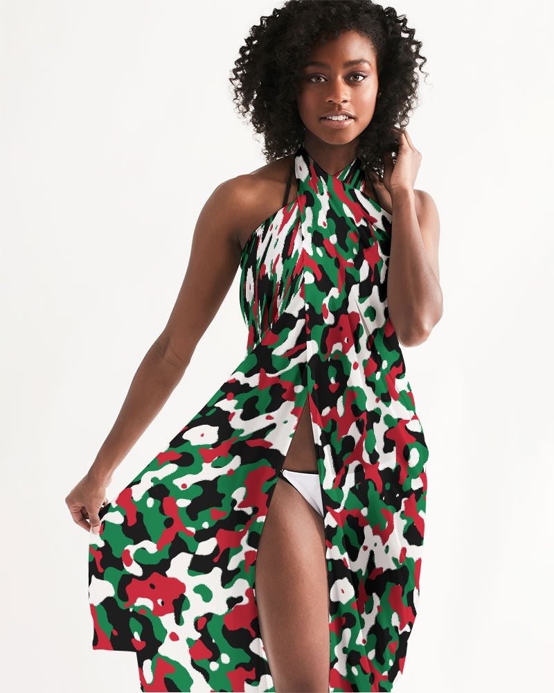 Palestine Flag Camo Swim Cover Up - Conscious Apparel Store