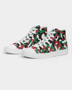 Palestine Flag Camo Women's Hightop Canvas Shoe - Conscious Apparel Store