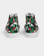 Palestine Flag Camo Women's Hightop Canvas Shoe - Conscious Apparel Store