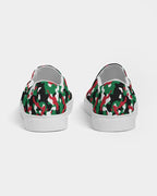 Palestine Flag Camo Women's Slip - On Canvas Shoe - Conscious Apparel Store