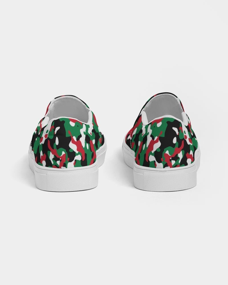 Palestine Flag Camo Women's Slip-On Canvas Shoe - Conscious Apparel Store