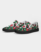 Palestine Flag Camo Women's Slip - On Canvas Shoe - Black - Conscious Apparel Store