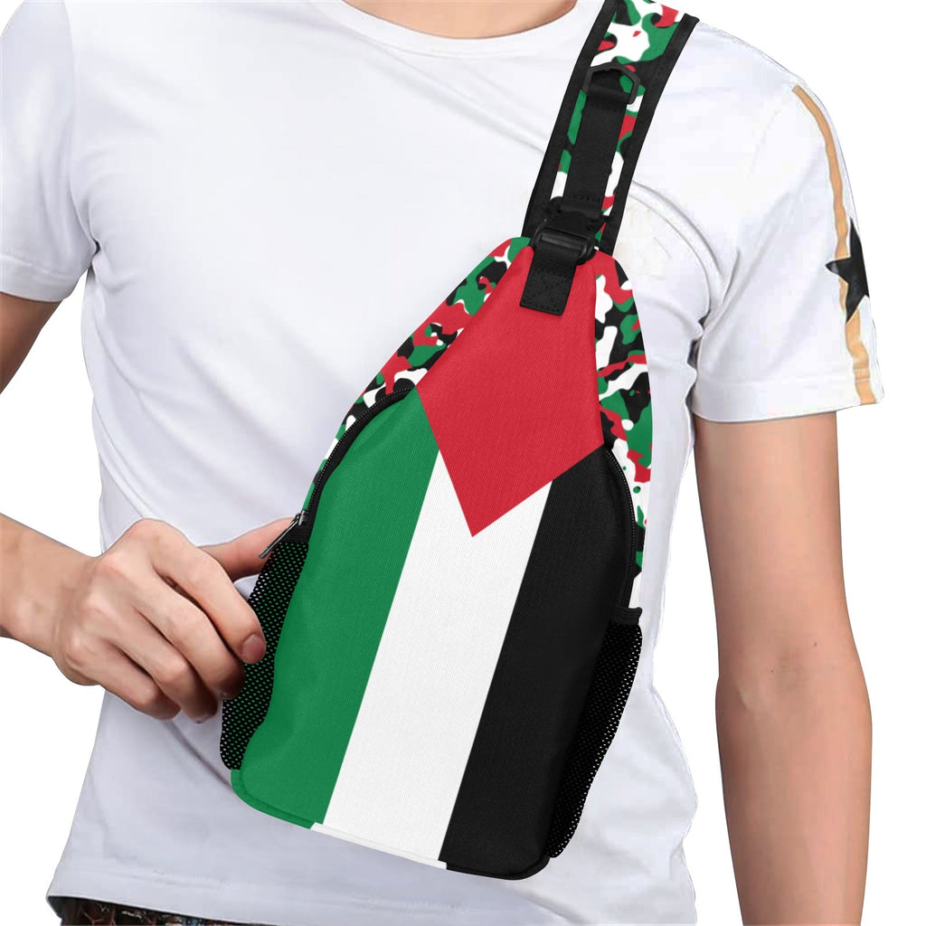 Palestine Flag Casual Chest Bag - Conscious Apparel Store