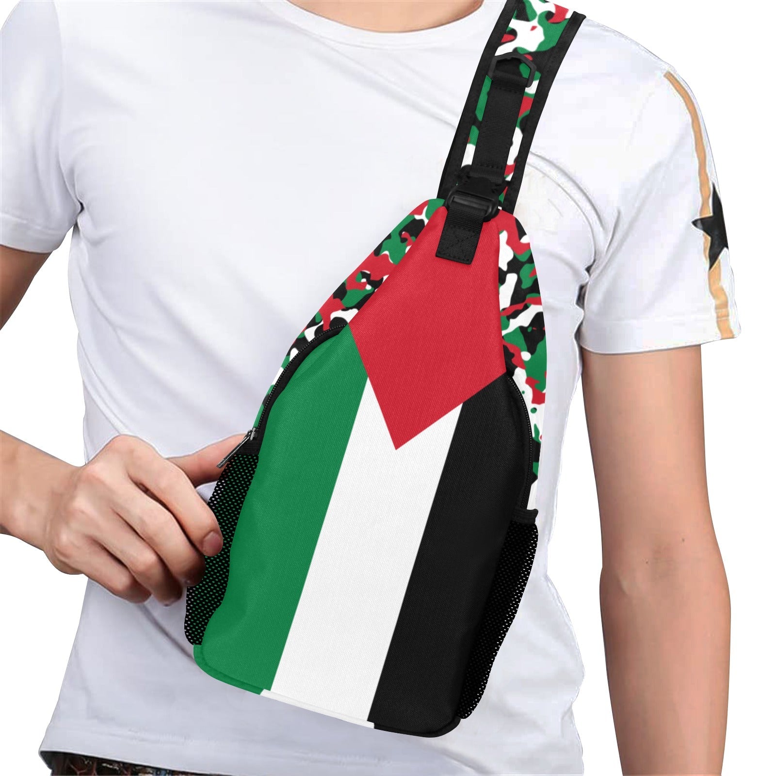 Palestine Flag Casual Chest Bag - Conscious Apparel Store