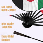 Palestine Flag Double-Sided Custom Folding Fan - Conscious Apparel Store