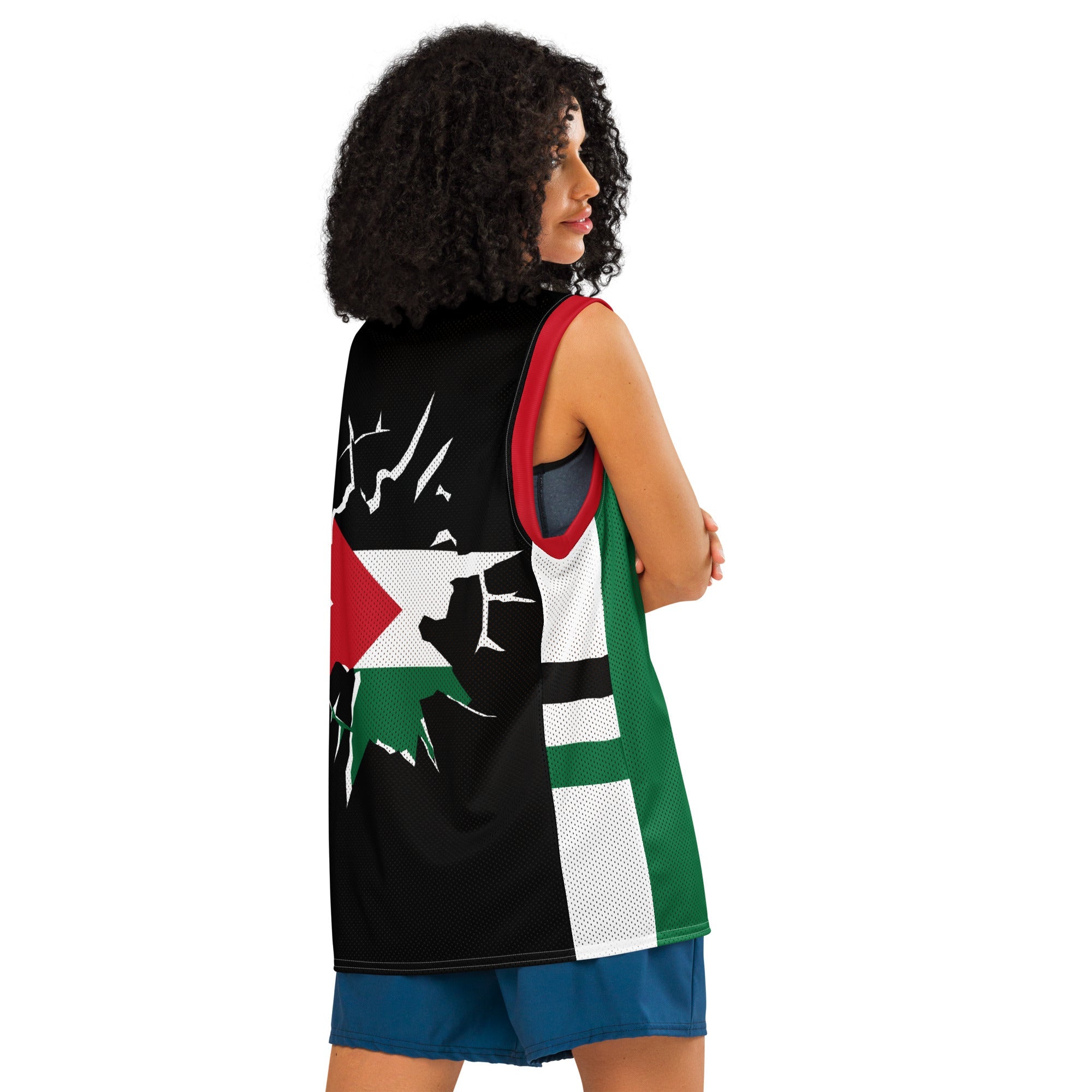 Palestine Flag Premium Sport Jersey Tank Top - Conscious Apparel Store