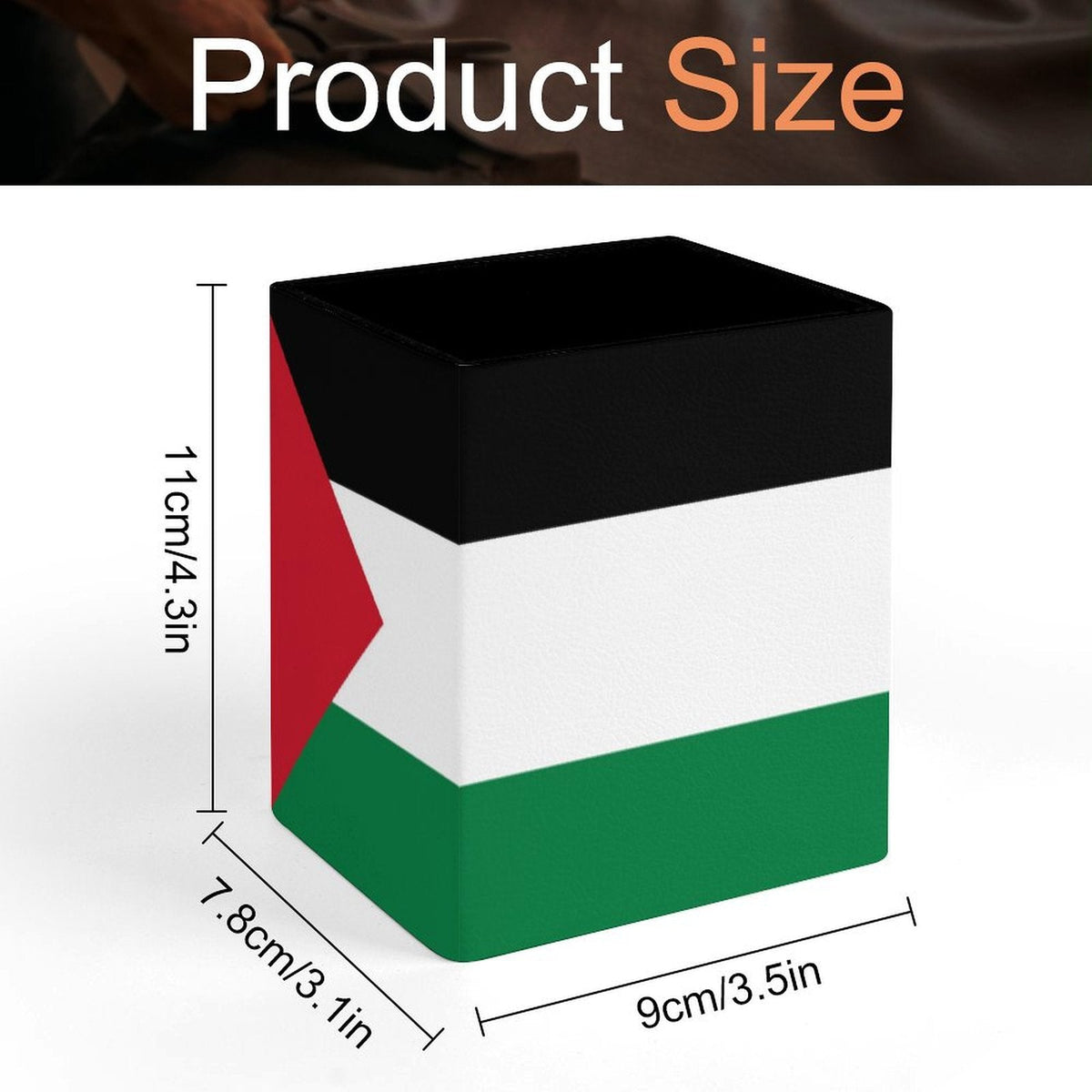 Palestine Flag Square Pen Holder - Conscious Apparel Store
