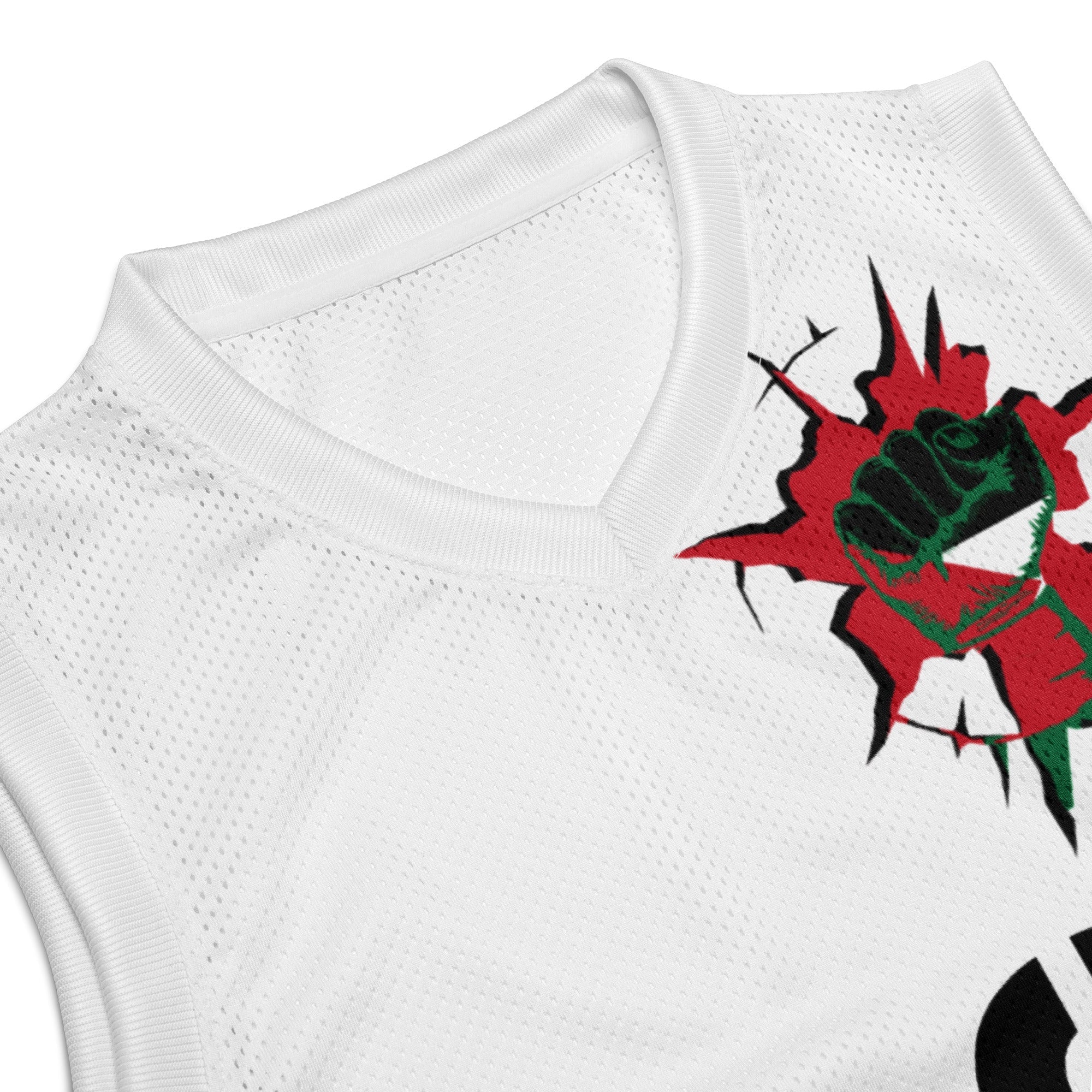 Palestine Flag (White) Premium Sport Jersey Tank Top - Conscious Apparel Store