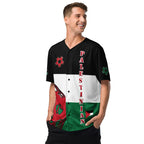 Palestine Football Themed Button-Down Sport Jersey - Conscious Apparel Store