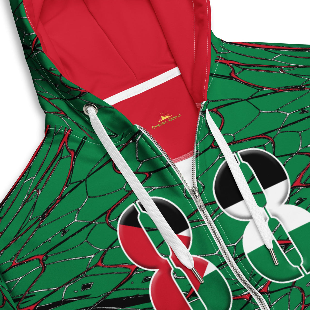 Palestine Football Unisex zip hoodie - Conscious Apparel Store