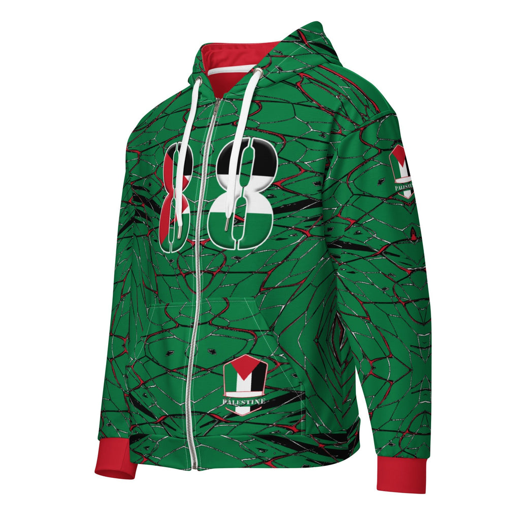 Palestine Football Unisex zip hoodie - Conscious Apparel Store
