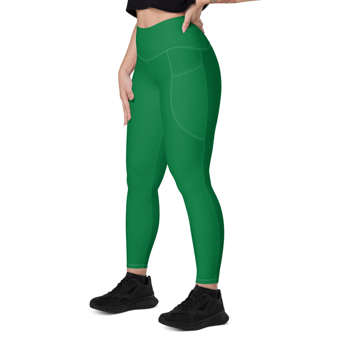 Palestine Green Leggings with pockets - Conscious Apparel Store