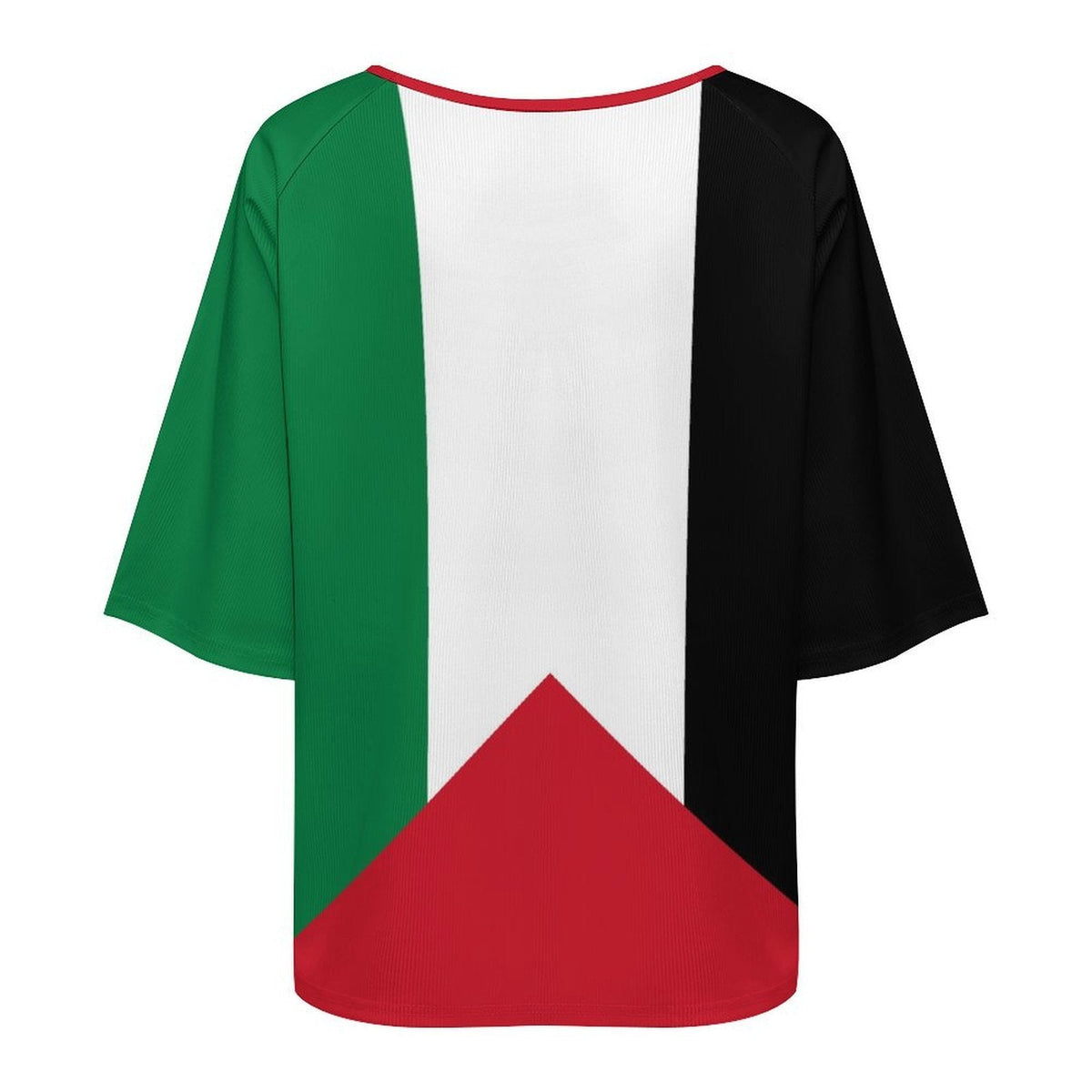 Palestine Women’s Loose Half-Sleeve Boat Neck T-Shirt - Conscious Apparel Store