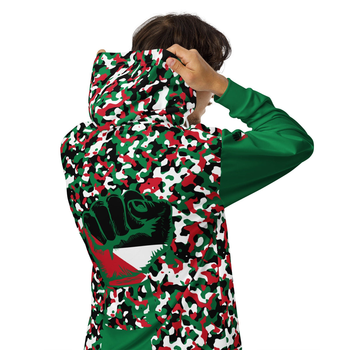 Palestinian Flag Camo Unisex zip hoodie - Conscious Apparel Store