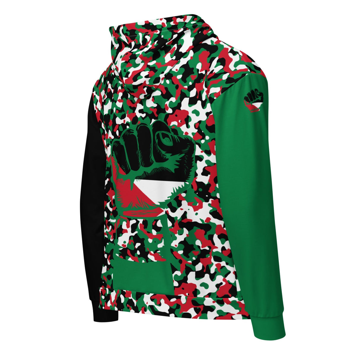 Palestinian Flag Camo Unisex zip hoodie - Conscious Apparel Store