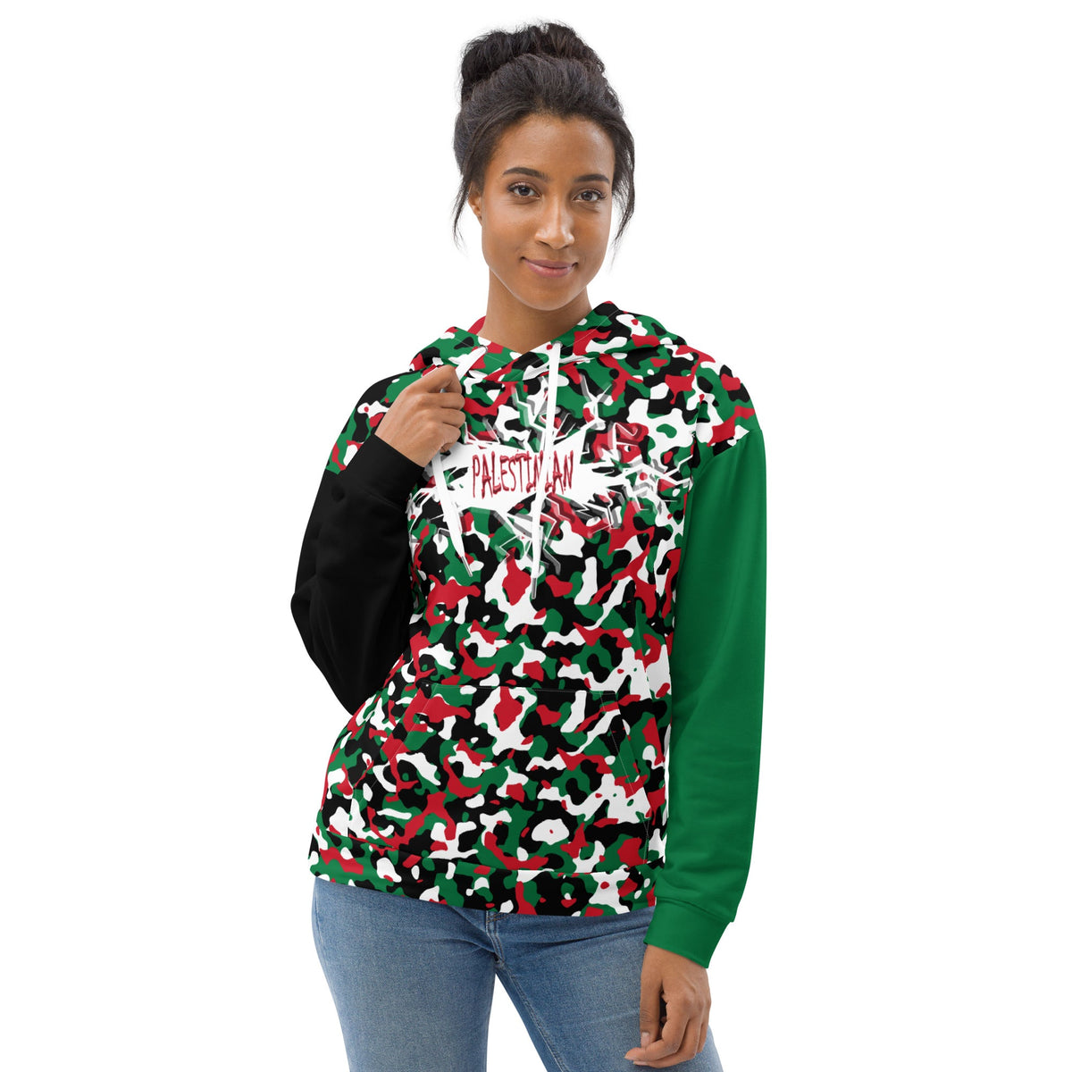 Palestinian Girl Camo Unisex Pullover Hoodie - Conscious Apparel Store
