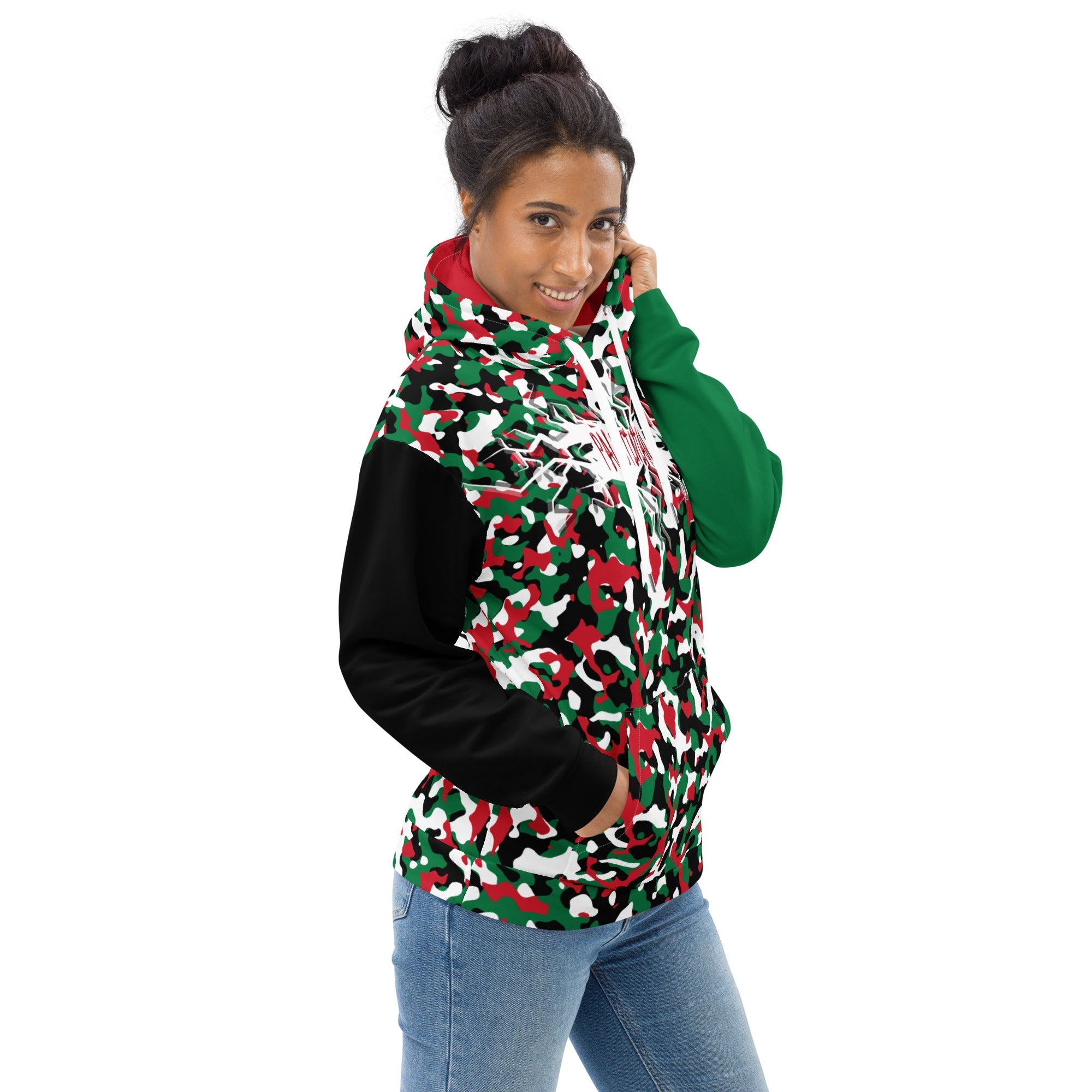 Palestinian Girl Camo Unisex Pullover Hoodie - Conscious Apparel Store