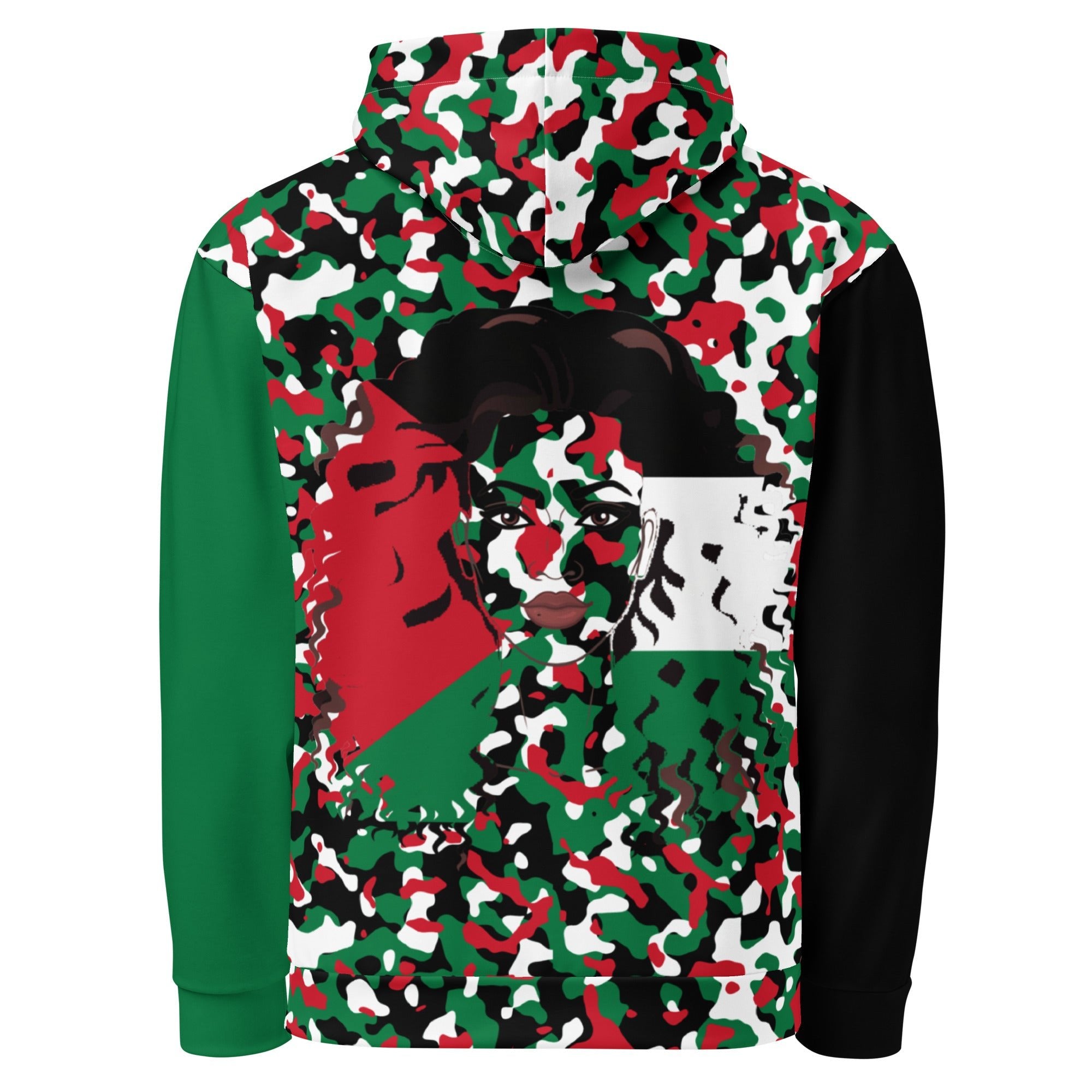 Palestinian Girl Camo Unisex Pullover Hoodie - Conscious Apparel Store