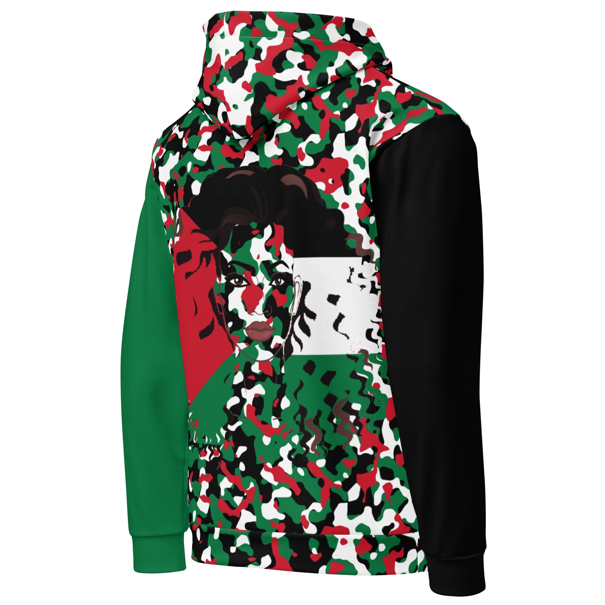 Palestinian Girl Camo Unisex Pullover Hoodie - Conscious Apparel Store
