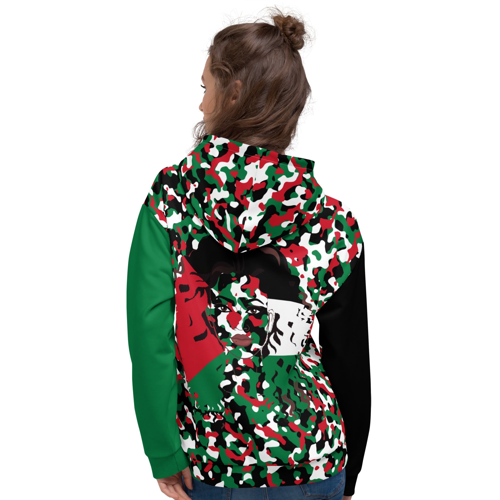 Palestinian Girl Camo Unisex Pullover Hoodie - Conscious Apparel Store