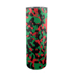Pan African Flag 20oz Tall Skinny Tumbler with Lid and Straw - Conscious Apparel Store