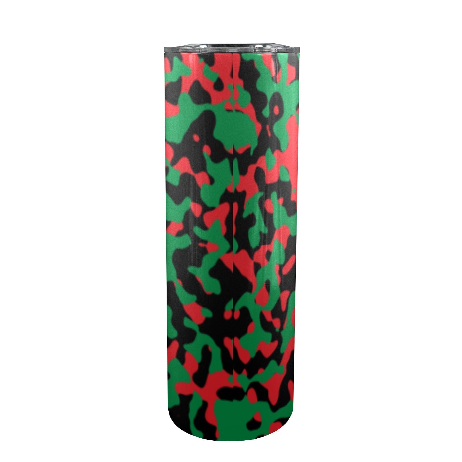 Pan African Flag 20oz Tall Skinny Tumbler with Lid and Straw - Conscious Apparel Store