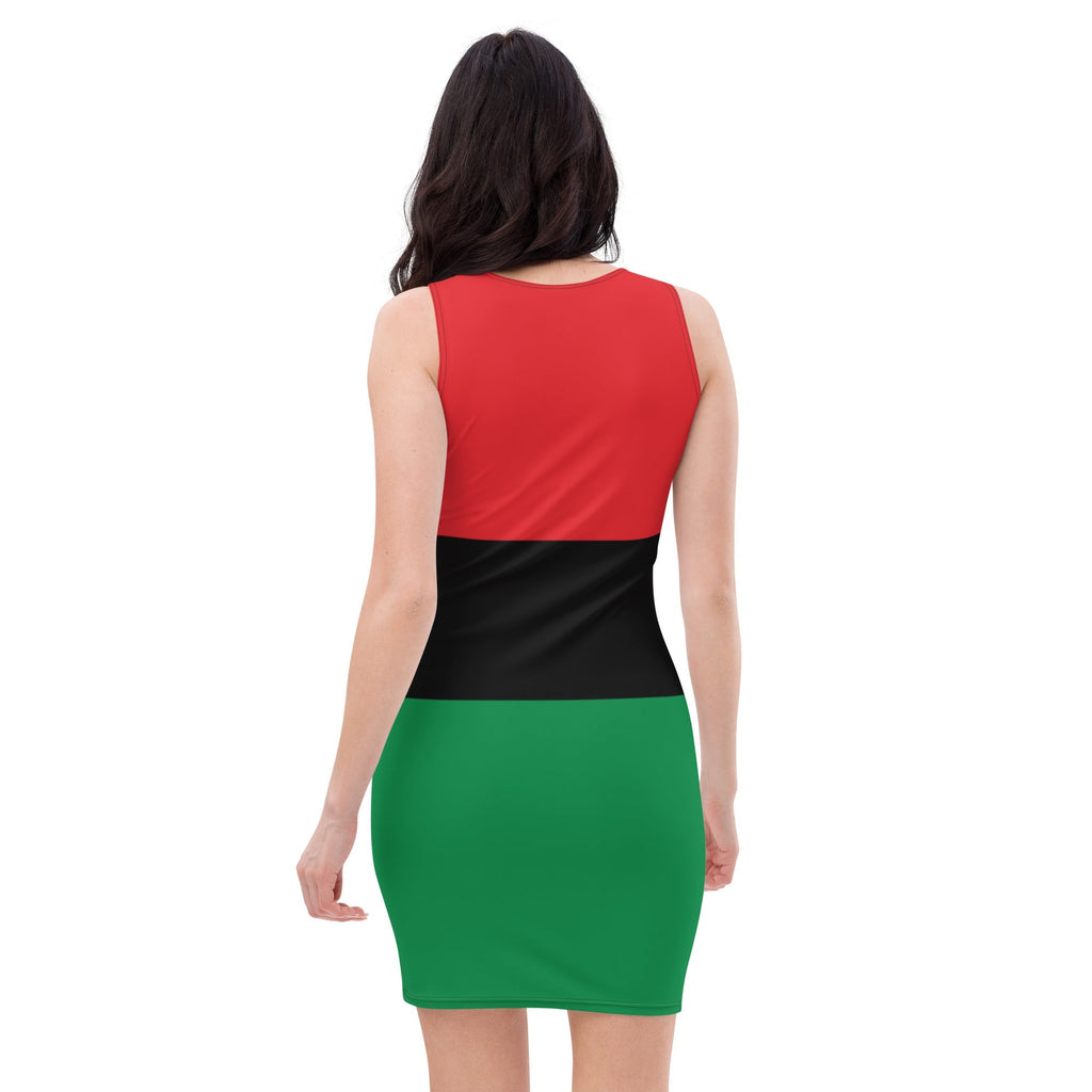 Pan African Flag Bodycon dress - Conscious Apparel Store